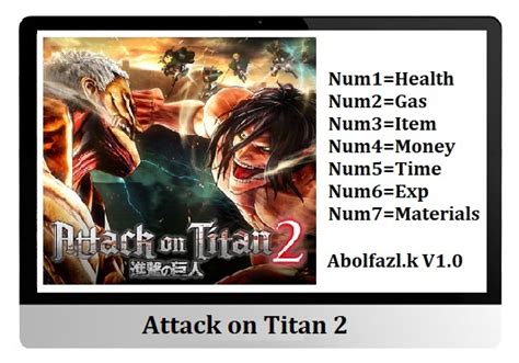 Attack On Titan 2 Trainer .